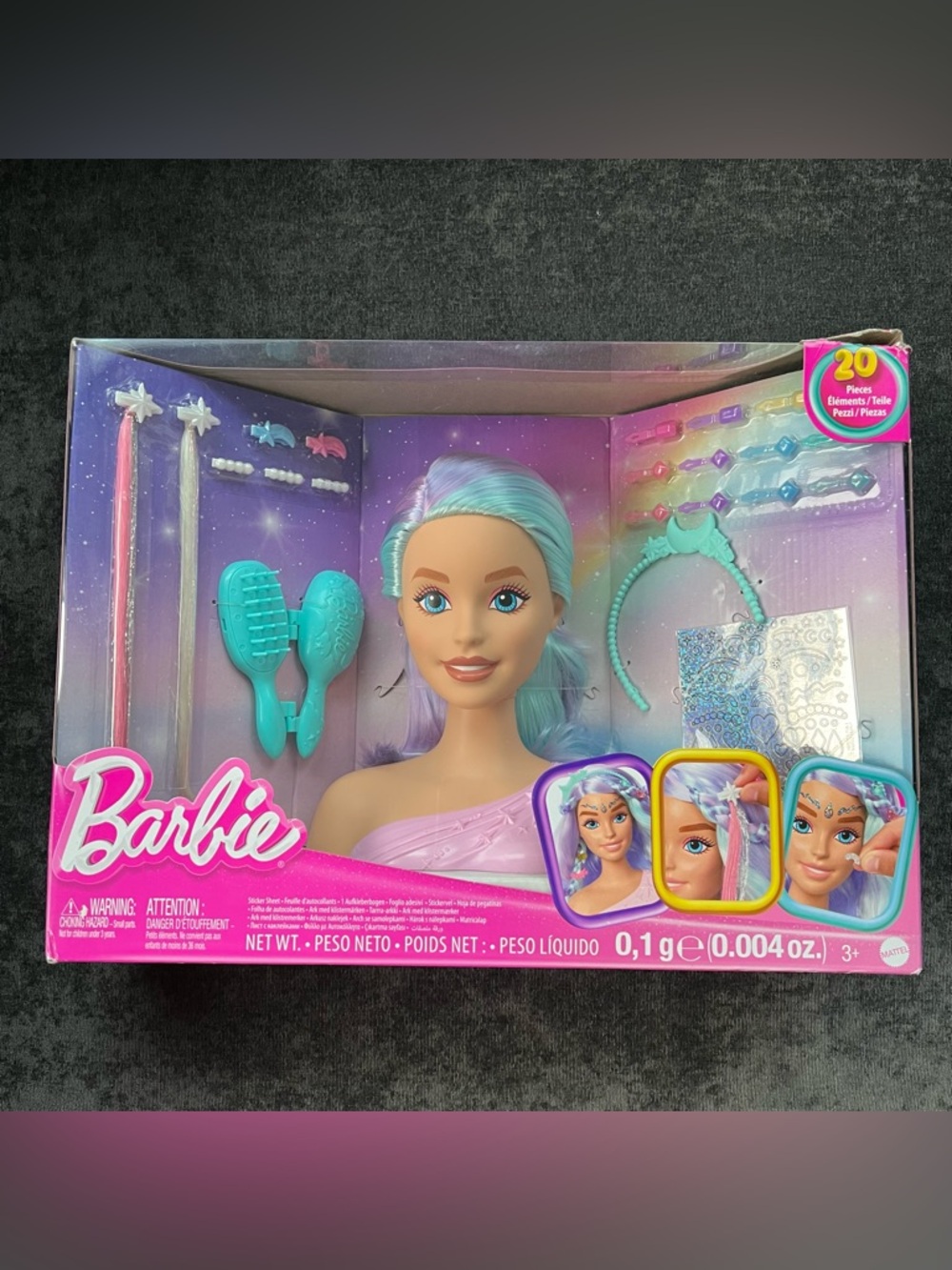 NIB Barbie Hairstyling Doll